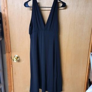 Stretch Black A-Line Mini Dress